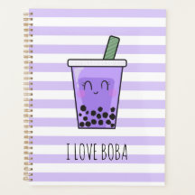I Liebe Boba Kawaii Bubble Tea Taro Ube Lila 