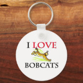 I Liebe Bobcats Schlüsselanhänger (Vorderseite)