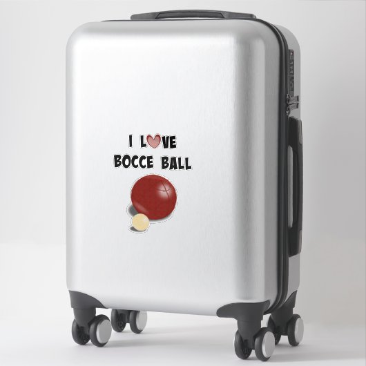 I Liebe Bocce Ball Aufkleber (Koffer)