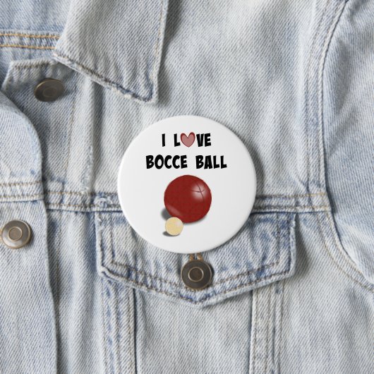 I Liebe Bocce Ball Button (Beispiel)