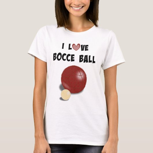 I Liebe Bocce Ball T-Shirt (Vorderseite)