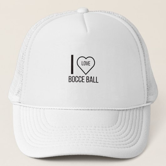 I LIEBE BOCCE BALL TRUCKERKAPPE (Vorderseite)