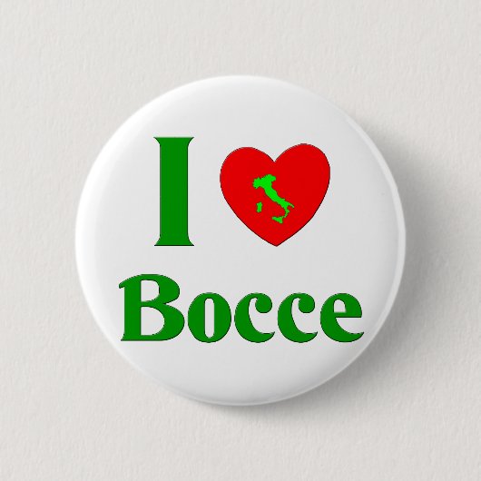 I Liebe Bocce Button (Vorderseite)
