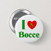 I Liebe Bocce Button (Vorne & Hinten)