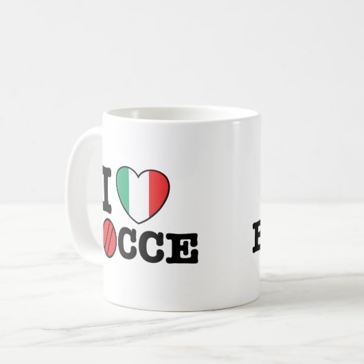I Liebe Bocce Kaffeetasse (Vorderseite Links)