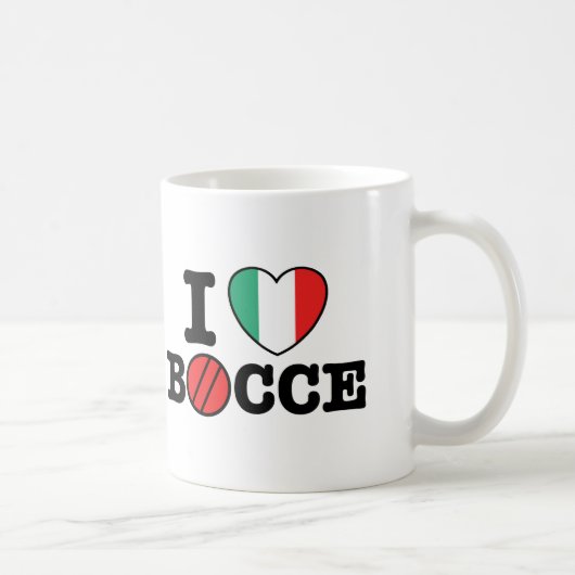 I Liebe Bocce Kaffeetasse (Rechts)