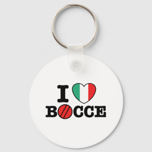I Liebe Bocce Schlüsselanhänger