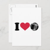 I Liebe Boccia Petanque Postkarte (Vorne/Hinten)