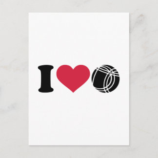 I Liebe Boccia Petanque Postkarte