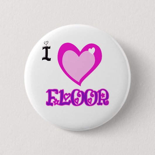 I LIEBE Boden Button (Vorderseite)