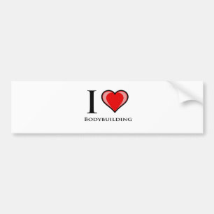 I Liebe-Bodybuilding Autoaufkleber