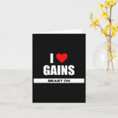 I Liebe Bodybuilding Gainz Gym Fitness Traini Karte (Gelbe Blume)