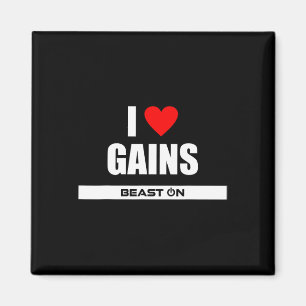 I Liebe Bodybuilding Gainz Gym Fitness Traini Magnet