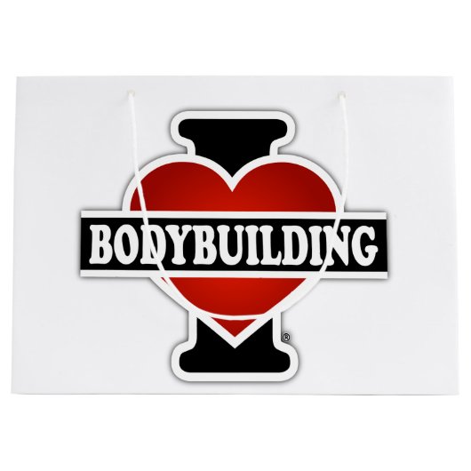 I Liebe-Bodybuilding Große Geschenktüte (Vorderseite)