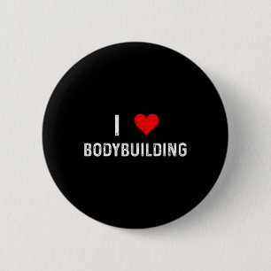 I Liebe Bodybuilding - Herz - Workout Gym Body Bui Button