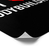 I Liebe Bodybuilding - Herz - Workout Gym Body Bui Poster (Ecke)