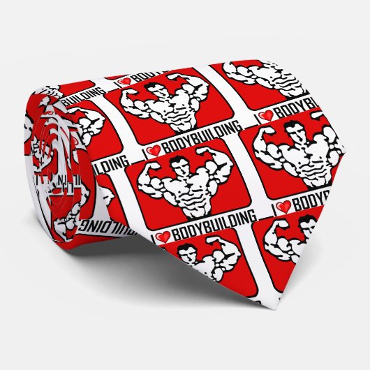 I Liebe-Bodybuilding Krawatte (Gerollt)
