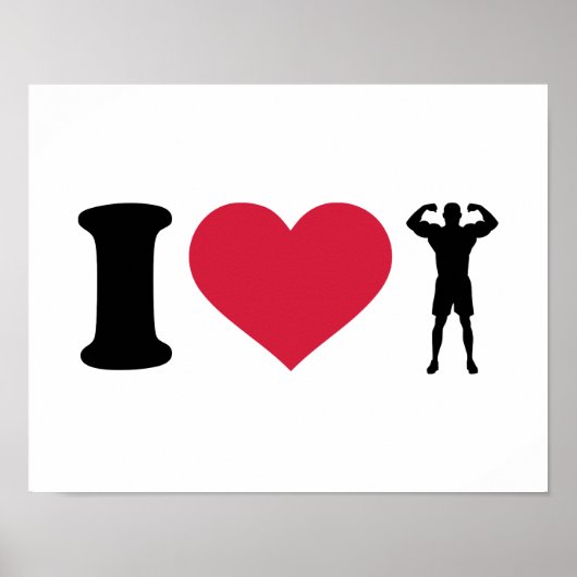 I LIEBE BODYBUILDING POSTER (Vorne)