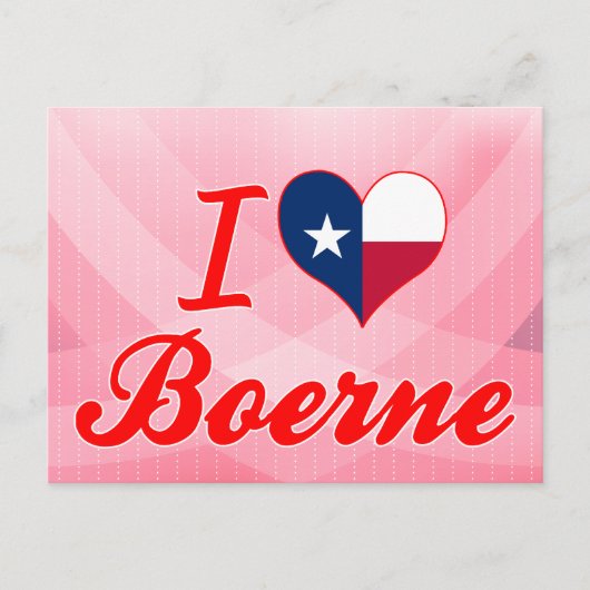 I Liebe Boerne, Texas Postkarte (Vorderseite)