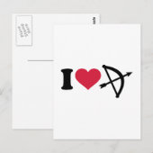 I Liebe Bogenbogen Postkarte (Vorne/Hinten)