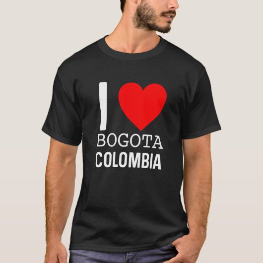 I Liebe Bogota Kolumbien Flaggenplan Kolumbien Pri T-Shirt (Vorderseite)