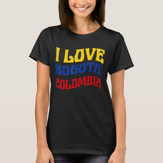 I Liebe Bogota Kolumbien Flaggenplan Kolumbien Pri T-Shirt (Vorderseite)