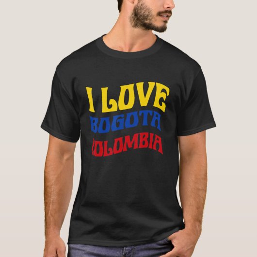 I Liebe Bogota Kolumbien Flaggenplan Kolumbien Pri T-Shirt (Vorderseite)