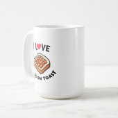 I Liebe Bohnen auf Toast Kaffeetasse (Vorderseite Links)