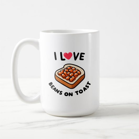 I Liebe Bohnen auf Toast Kaffeetasse (Links)