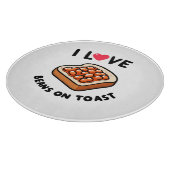 I Liebe Bohnen auf Toast Schneidebrett (Ecke)