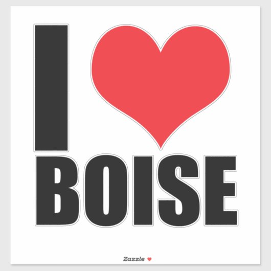 I Liebe Boise Aufkleber (Blatt)