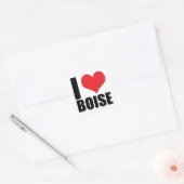 I Liebe Boise Quadratischer Aufkleber (Umschlag)