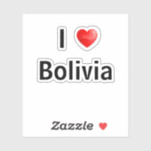 I Liebe Bolivien Aufkleber (Blatt)