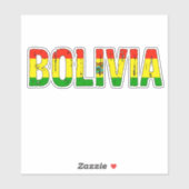 I Liebe Bolivien Aufkleber (Blatt)