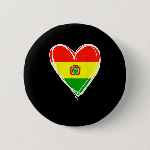 I Liebe Bolivien Cool Bolivien Flag Herzdesign Bol Button