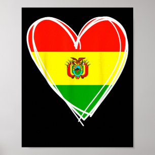 I Liebe Bolivien Cool Bolivien Flag Herzdesign Bol Poster