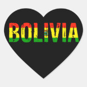 I Liebe Bolivien Herz-Aufkleber (Vorderseite)