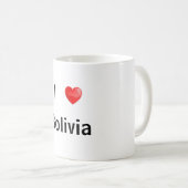 I Liebe Bolivien Kaffeetasse (VorderseiteRechts)