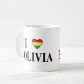 I Liebe Bolivien Kaffeetasse (Vorderseite Links)