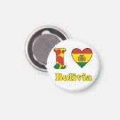 I Liebe Bolivien Magnet (Vorderseite/Rückseite)