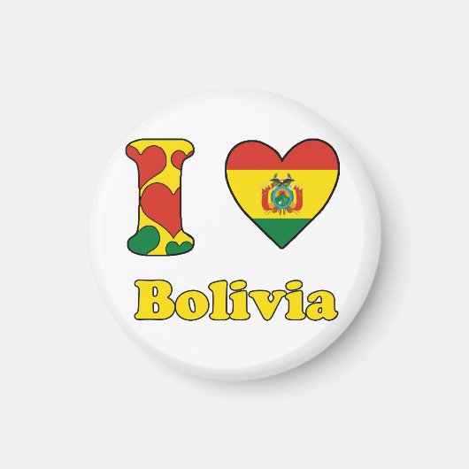 I Liebe Bolivien Magnet (Vorne)