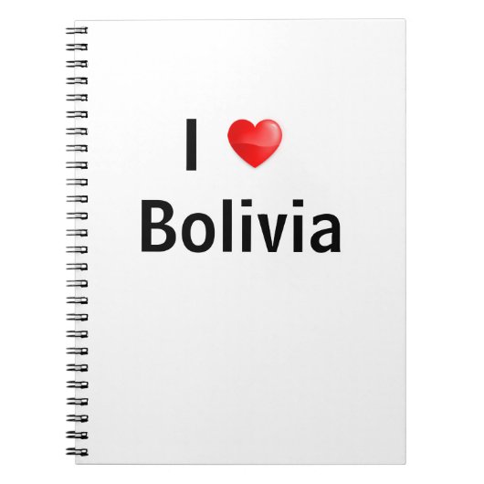 I Liebe Bolivien Notizblock (Vorderseite)