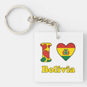 I Liebe Bolivien Schlüsselanhänger