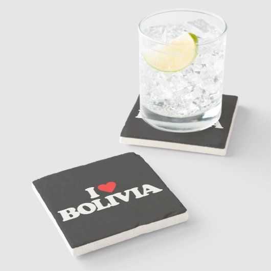 I LIEBE BOLIVIEN STEINUNTERSETZER (Seitenansicht)