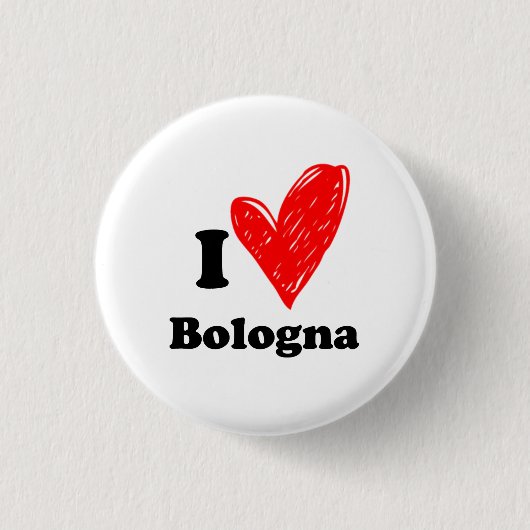 I Liebe Bologna Button (Vorderseite)