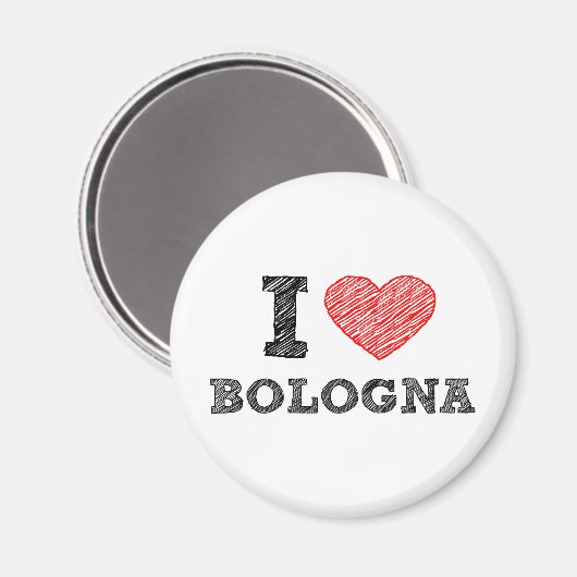 I Liebe Bologna Magnet (Vorderseite/Rückseite)
