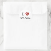 I Liebe Bologna Runder Aufkleber (Tasche)