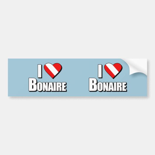 I Liebe-Bonaire-Tauchen Autoaufkleber (Vorne)