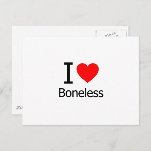 I Liebe Boneless Postkarte (Vorne/Hinten)