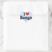 I Liebe Bongo Runder Aufkleber (Tasche)